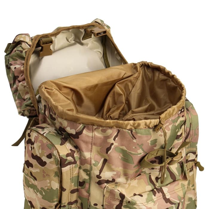 Рюкзак тактический туристический Adventure, 70 л, с карманами, расцветка мультикам, бежевый/хаки