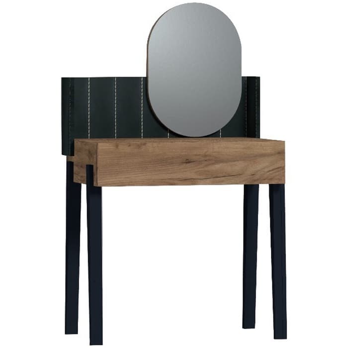 Столик туалетный с зеркалом Nature 43, 800×466×1335 мм, цвет дуб табачный craft, чёрный