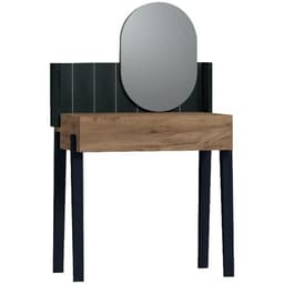 Столик туалетный с зеркалом Nature 43, 800×466×1335 мм, цвет дуб табачный craft, чёрный