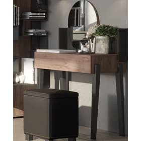 Столик туалетный с зеркалом Nature 43, 800×466×1335 мм, цвет дуб табачный craft, чёрный