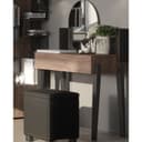 Столик туалетный с зеркалом Nature 43, 800×466×1335 мм, цвет дуб табачный craft, чёрный