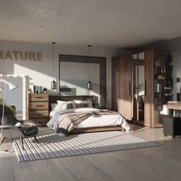 Столик туалетный с зеркалом Nature 43, 800×466×1335 мм, цвет дуб табачный craft, чёрный