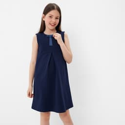Сарафан школьный для девочки, тёмно-синий, рост 128 см