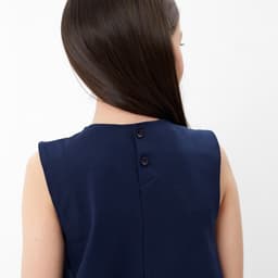 Сарафан школьный для девочки, тёмно-синий, рост 128 см