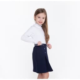 Юбка школьная для девочки, размер 38 (146-152 см), синяя