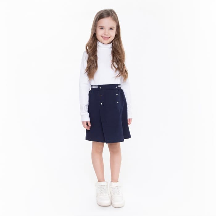 Юбка школьная для девочки, размер 38 (146-152 см), синяя