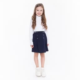 Юбка школьная для девочки, размер 38 (146-152 см), синяя