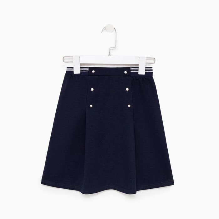 Юбка школьная для девочки, размер 38 (146-152 см), синяя