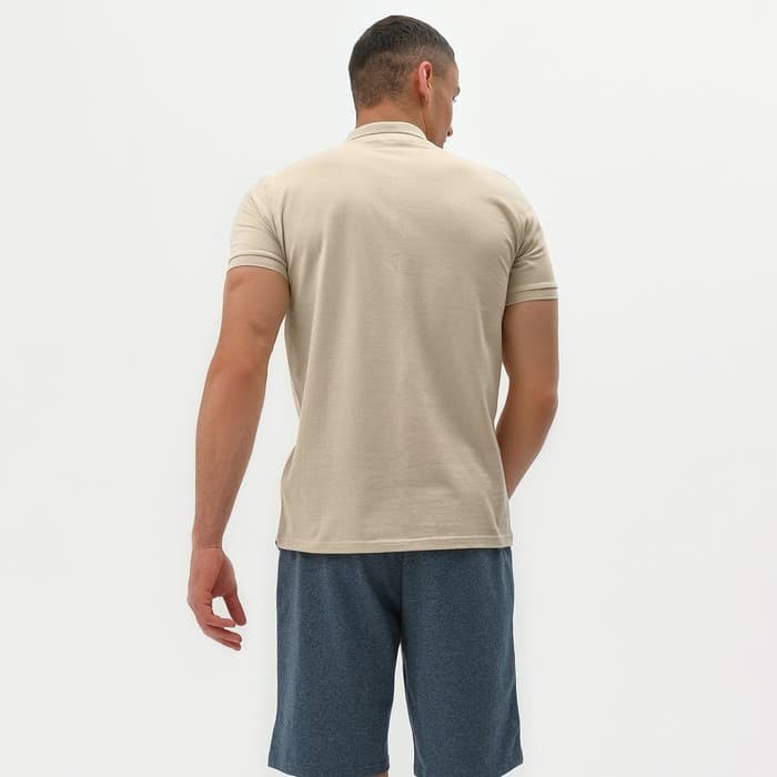 Футболка поло мужская MINAKU: Basic line, размер 46, бежевая