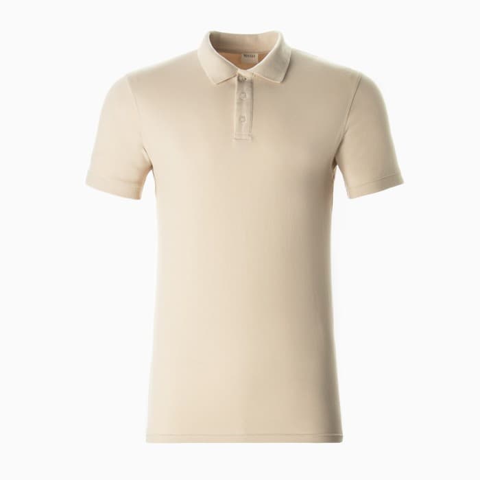 Футболка поло мужская MINAKU: Basic line, размер 46, бежевая