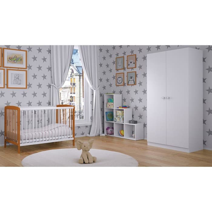 Кровать детская Polini kids Simple 101, белый-бук