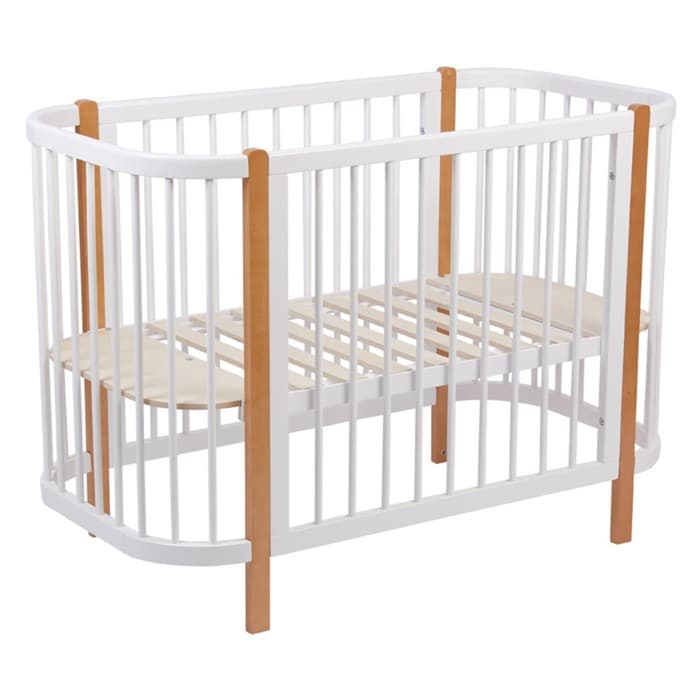 Кровать детская Polini kids Simple 350, белый-бук
