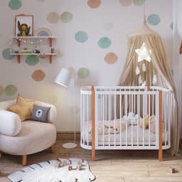 Кровать детская Polini kids Simple 350, белый-бук