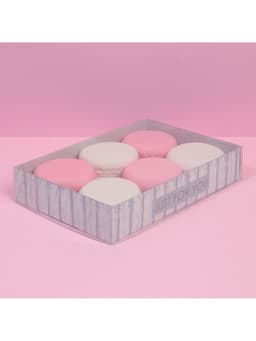 Кондитерская упаковка, коробка для макарун с пластиковой крышкой, Just for you, 18×12×3.5 см