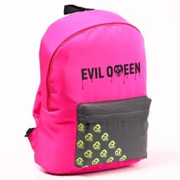 Рюкзак школьный на молнии со светоотражающим карманом, розовый, 30×15×40 см