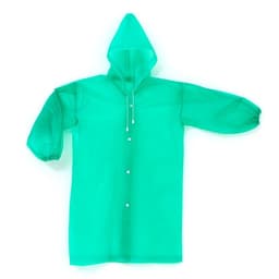Дождевик детский со светоотражающими элементами, зелёный, 120-160 см