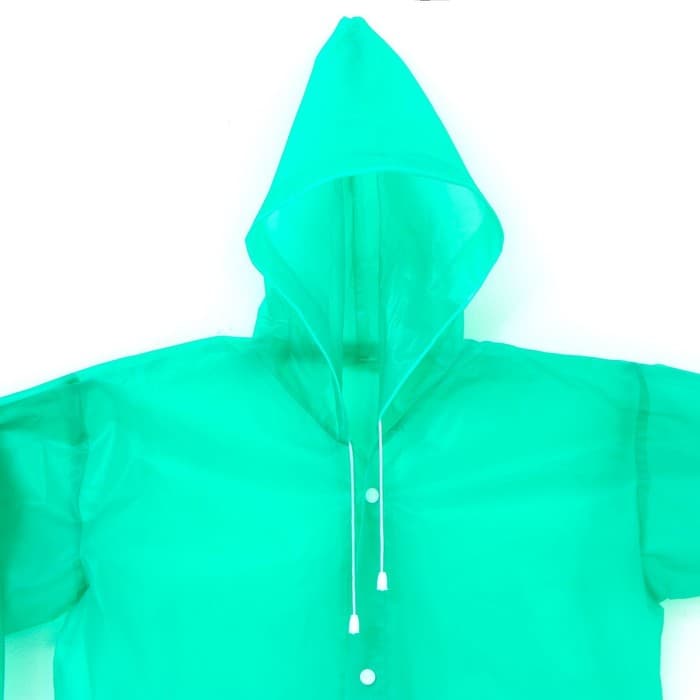 Дождевик детский со светоотражающими элементами, зелёный, 120-160 см
