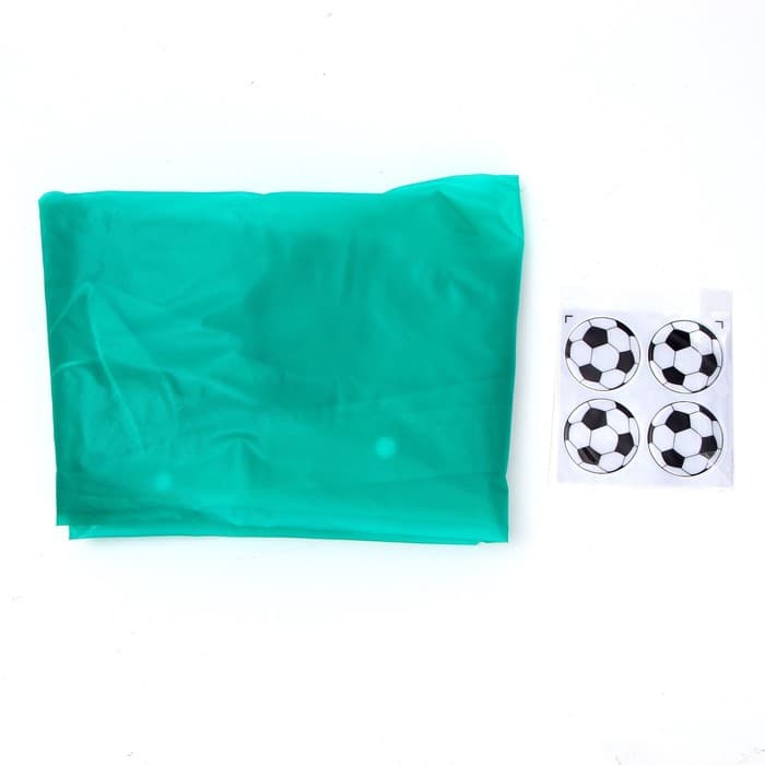 Дождевик детский со светоотражающими элементами, зелёный, 120-160 см