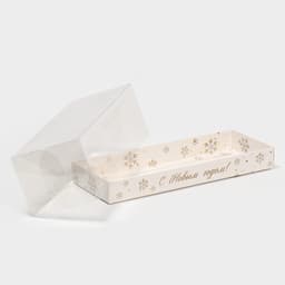Коробка для десерта «Новый год: Снежинки», 26×8×9.5 см