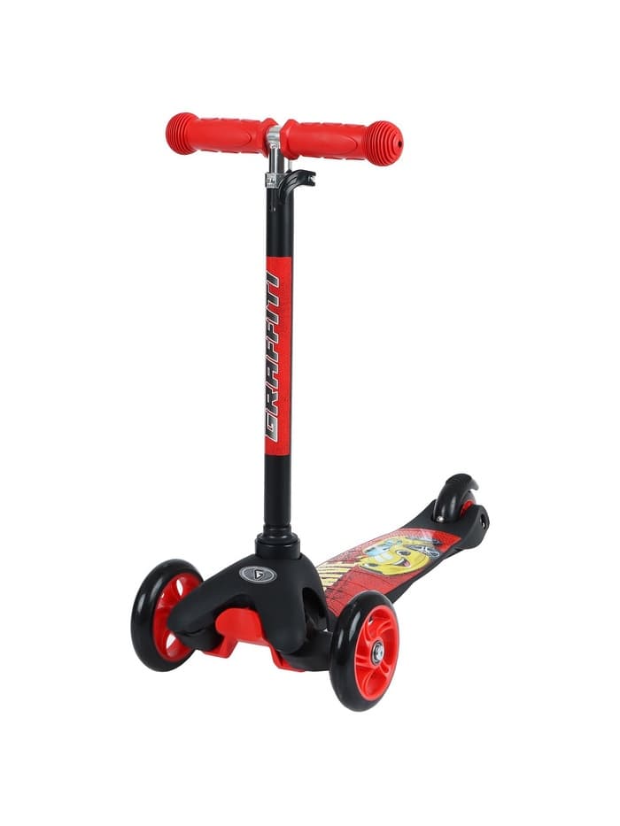 Самокат GRAFFITI Drive, колёса PU 110/75 мм, ABEC 7, красный