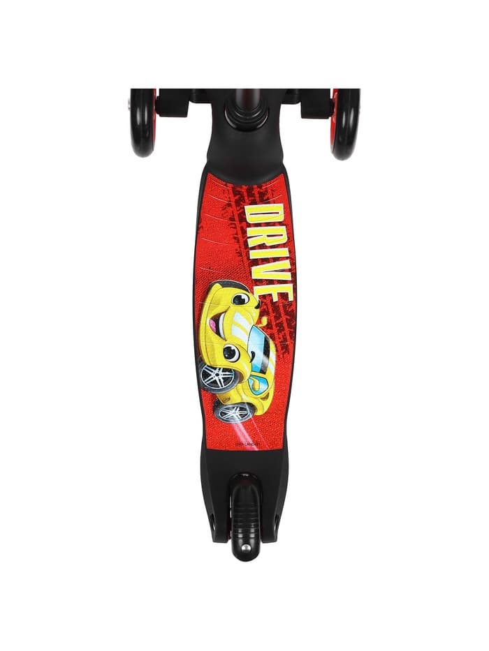 Самокат GRAFFITI Drive, колёса PU 110/75 мм, ABEC 7, красный