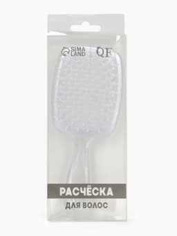 Расчёска массажная, широкая, продуваемая, 8.5×20.5(±1) см, прозрачная