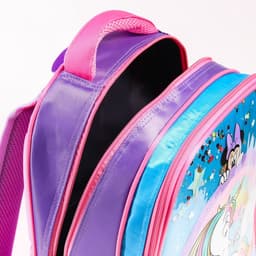 Рюкзак школьный для девочки, розовый, 39 см × 30 см × 14 см, Минни Маус и единорог