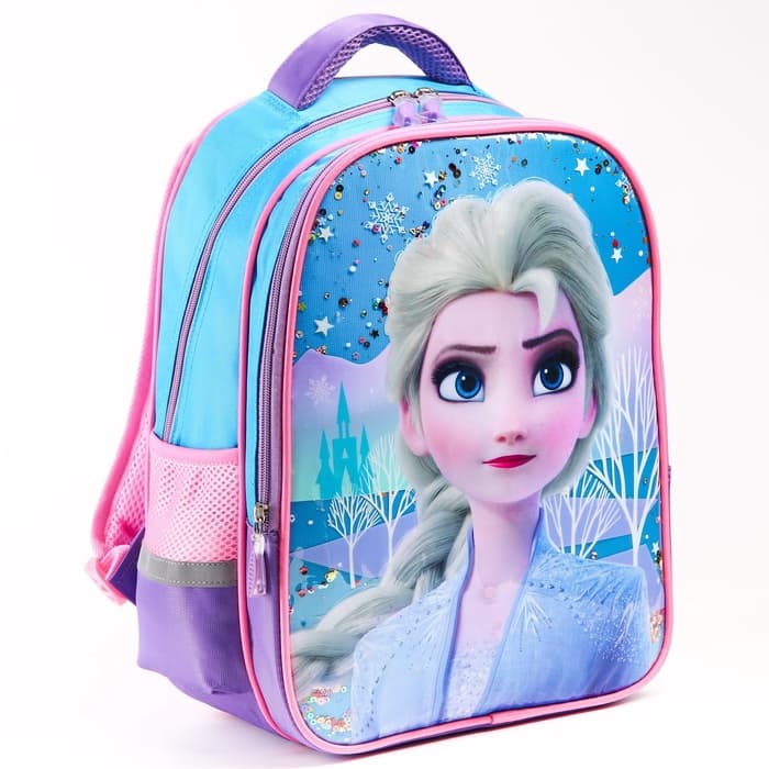Рюкзак школьный для девочки, 39 см × 30 см × 14 см «Эльза», Холодное сердце