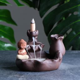 Подставка для благовоний «Будда - у водопада», стелющийся дым, 12×9 см