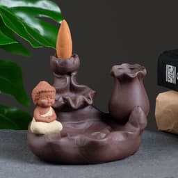 Подставка для благовоний «Будда - у водопада», стелющийся дым, 12×9 см
