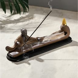 Подставка для благовоний TAKE IT EASY «Мудрец», набор благовоний конусы, стелющийся дым, 28×9 см