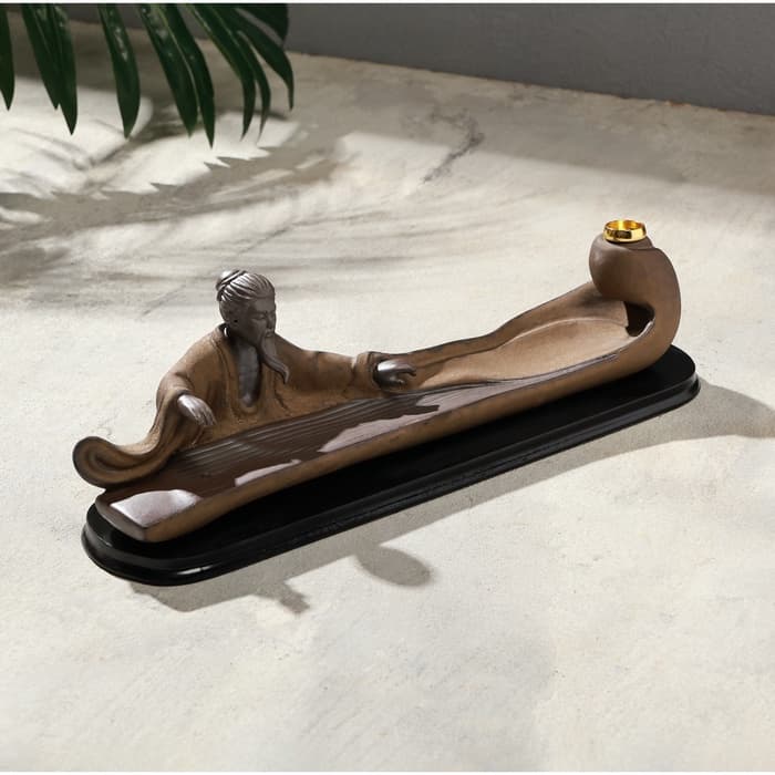 Подставка для благовоний TAKE IT EASY «Мудрец», набор благовоний конусы, стелющийся дым, 28×9 см