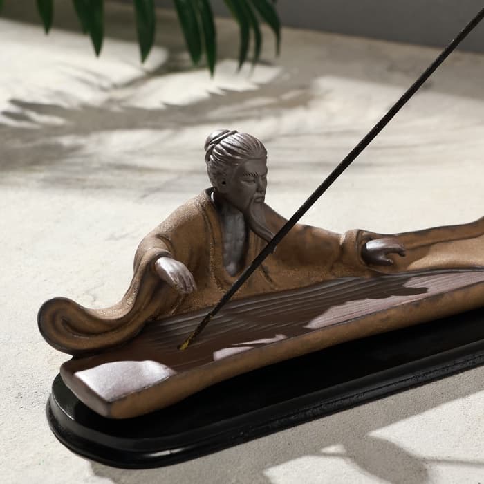 Подставка для благовоний TAKE IT EASY «Мудрец», набор благовоний конусы, стелющийся дым, 28×9 см