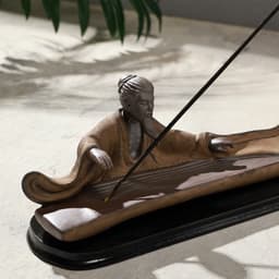 Подставка для благовоний TAKE IT EASY «Мудрец», набор благовоний конусы, стелющийся дым, 28×9 см