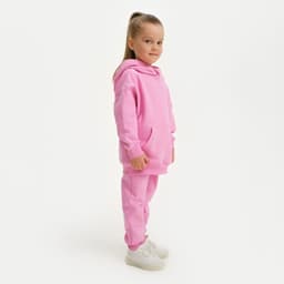 Костюм для девочки: худи, брюки, KAFTAN: Basic line, розовый, рост 110-116 см