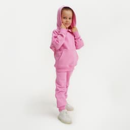 Костюм для девочки: худи, брюки, KAFTAN: Basic line, розовый, рост 110-116 см