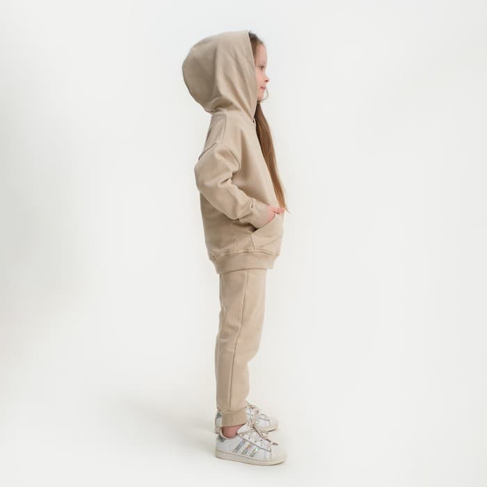 Костюм детский (худи, брюки) KAFTAN: Basic line, цвет кофейный, размер 30 (98-104 см)