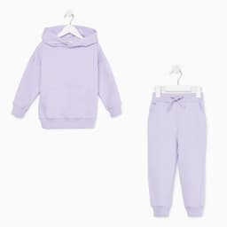 Костюм для девочки (худи, брюки) KAFTAN: Basic line, лиловый, размер 28 (86-92 см)