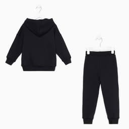 Костюм детский (худи, брюки) KAFTAN: Basic line, чёрный, размер 28 (86-92 см)