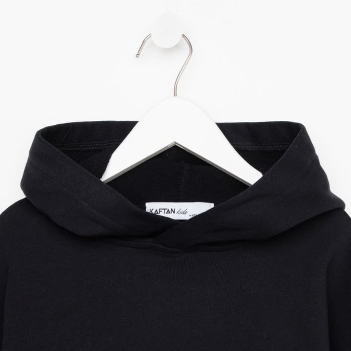 Костюм детский (худи, брюки) KAFTAN: Basic line, чёрный, размер 38 (146-152 см)