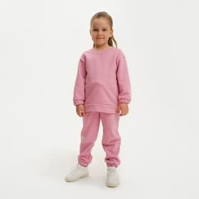 Костюм для девочки: свитшот, брюки, KAFTAN: Basic line, розовый, рост 98-104 см