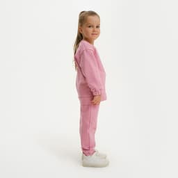 Костюм для девочки: свитшот, брюки, KAFTAN: Basic line, розовый, рост 98-104 см
