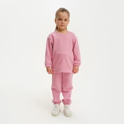 Костюм для девочки: свитшот, брюки, KAFTAN: Basic line, розовый, рост 98-104 см