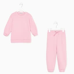 Костюм для девочки (свитшот, брюки) KAFTAN «Basic line», размер 34 (122-128), цвет розовый