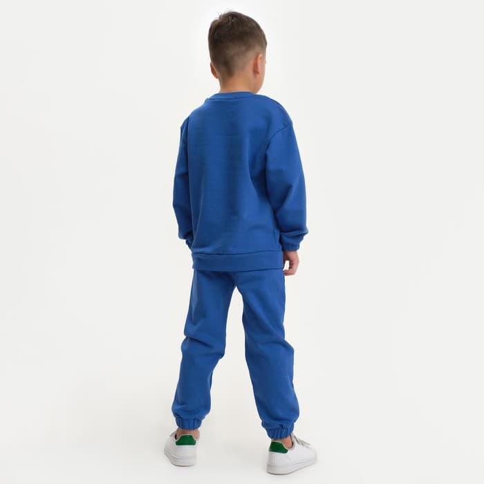 Костюм детский (свитшот, брюки) KAFTAN Basic line, размер 36 (134-140 см), синий