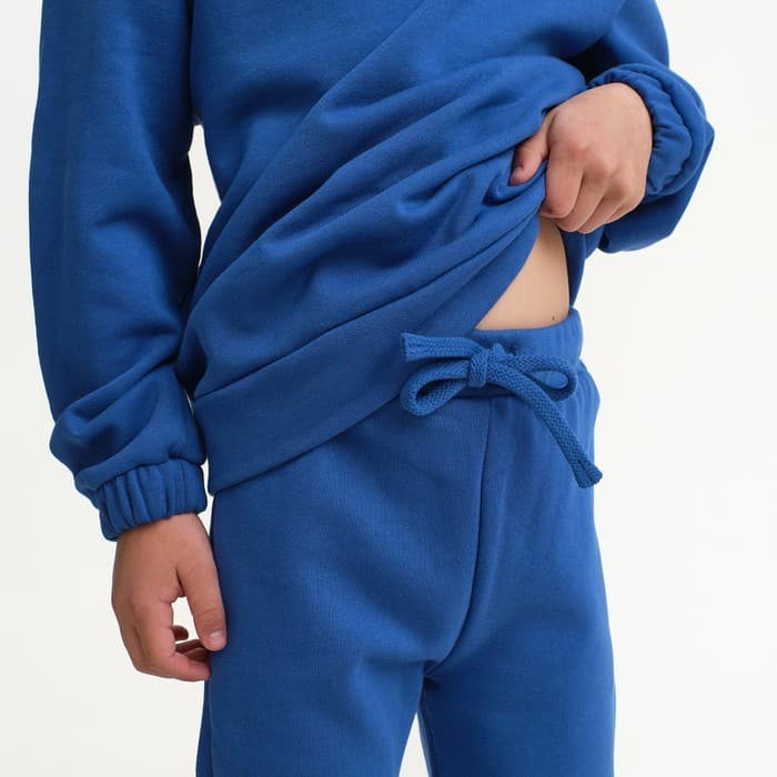 Костюм детский (свитшот, брюки) KAFTAN Basic line, размер 36 (134-140 см), синий
