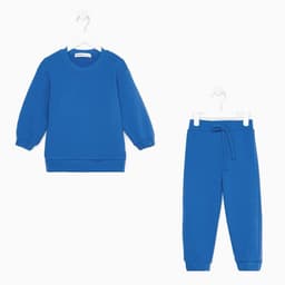 Костюм детский (свитшот, брюки) KAFTAN Basic line, размер 36 (134-140 см), синий