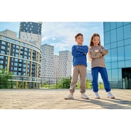 Костюм детский (свитшот, брюки) KAFTAN Basic line, размер 38 (146-152 см), синий