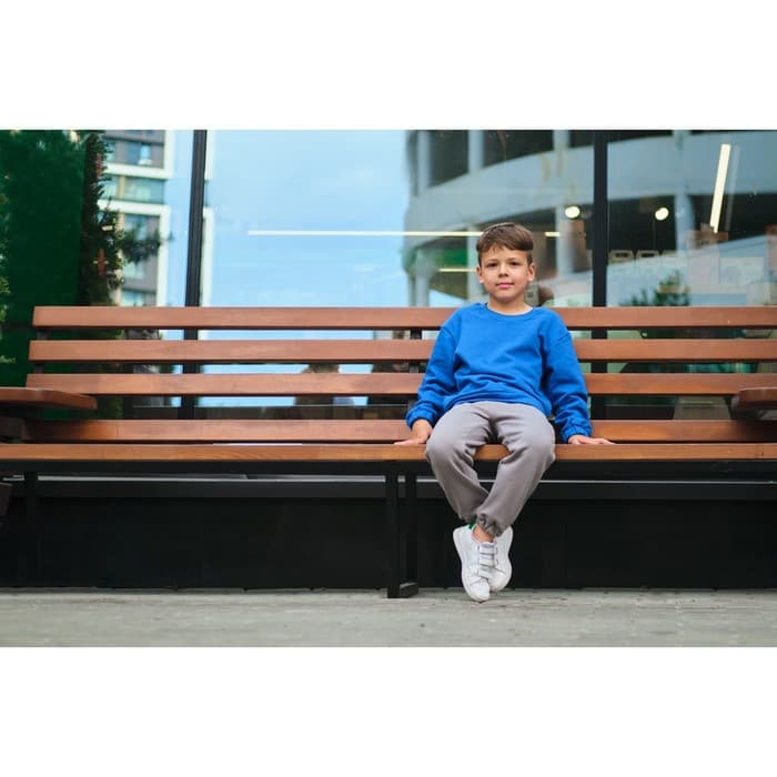 Костюм детский (свитшот, брюки) KAFTAN Basic line, размер 38 (146-152 см), синий