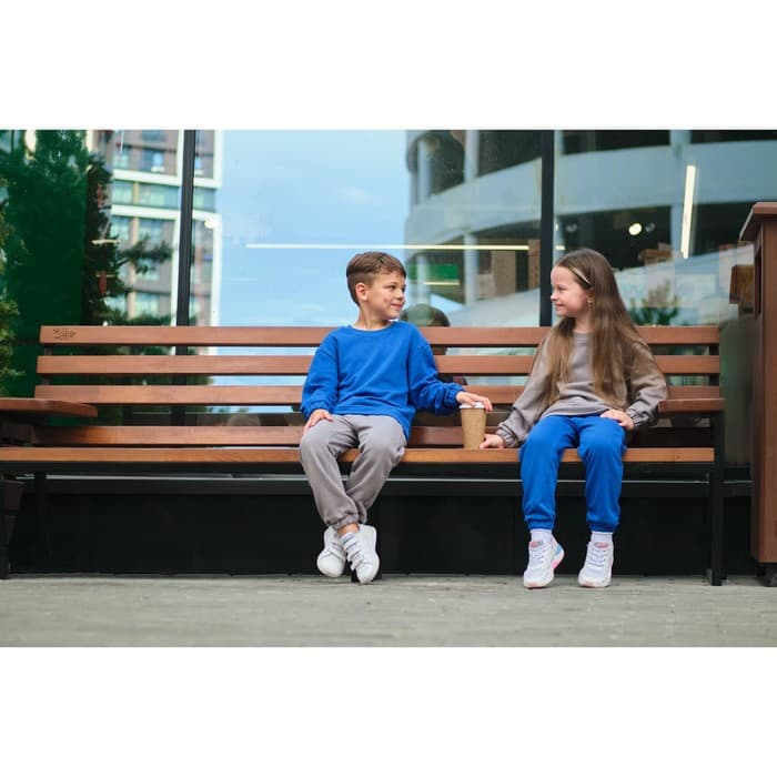 Костюм детский (свитшот, брюки) KAFTAN Basic line, размер 36 (134-140 см), серый